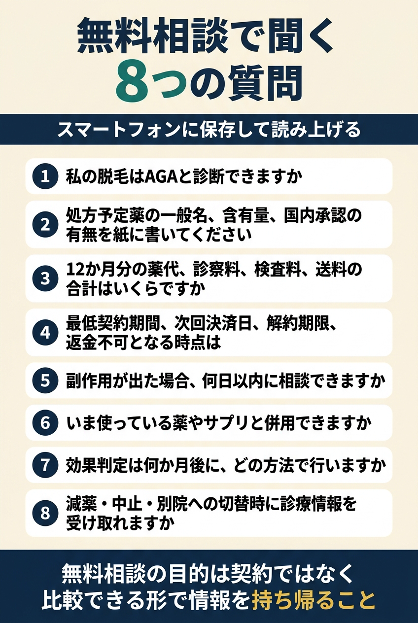 無料相談で聞く質問｜このまま読み上げて使えるチェックリスト