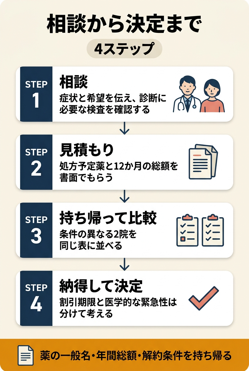 高額な見積もりをその場で決めない会話例