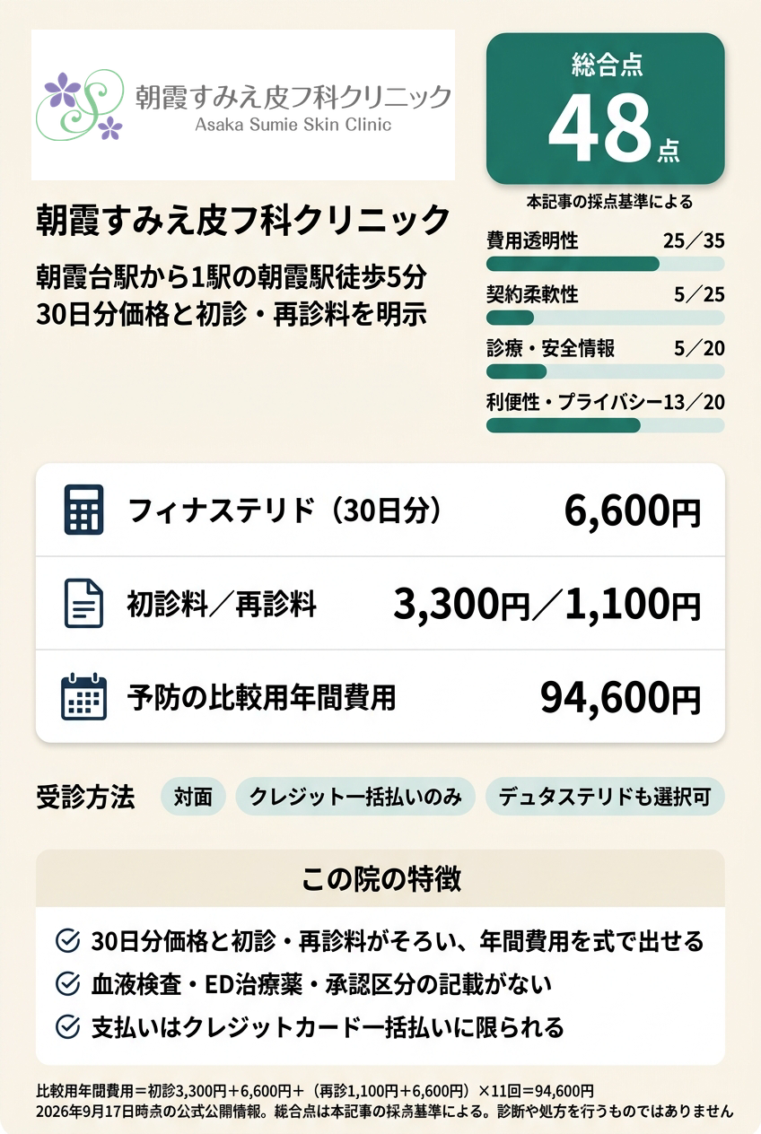 6位:朝霞すみえ皮フ科クリニック|朝霞台駅から1駅の朝霞駅で対面診察を受けたい人向け